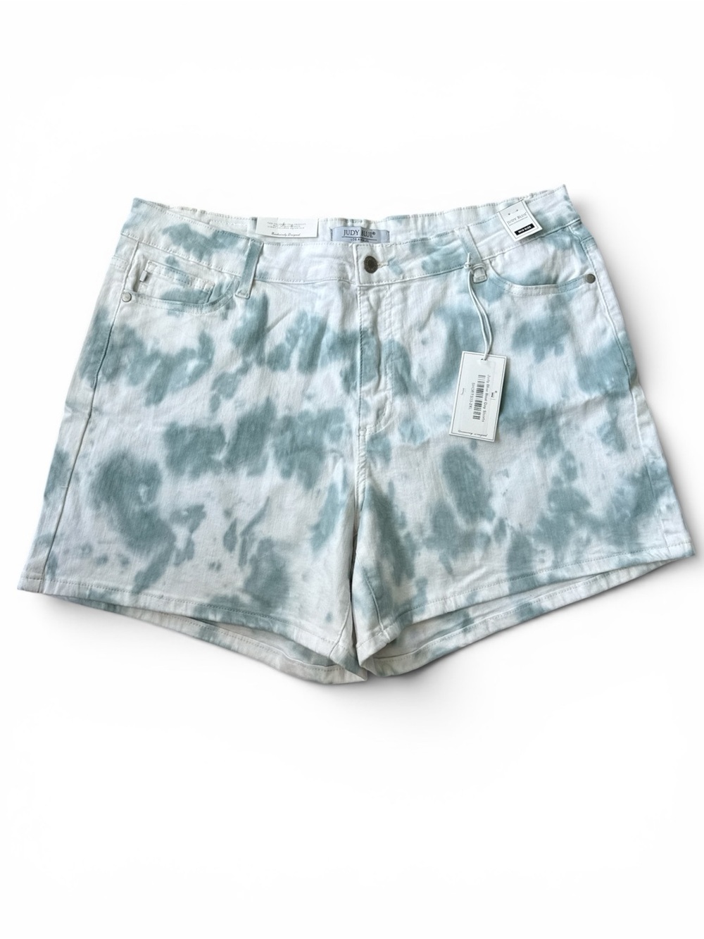 Judy Blue Aqua Tie-Dye High-Rise Jean Shorts – Women’s Size 2XL – New with Tags